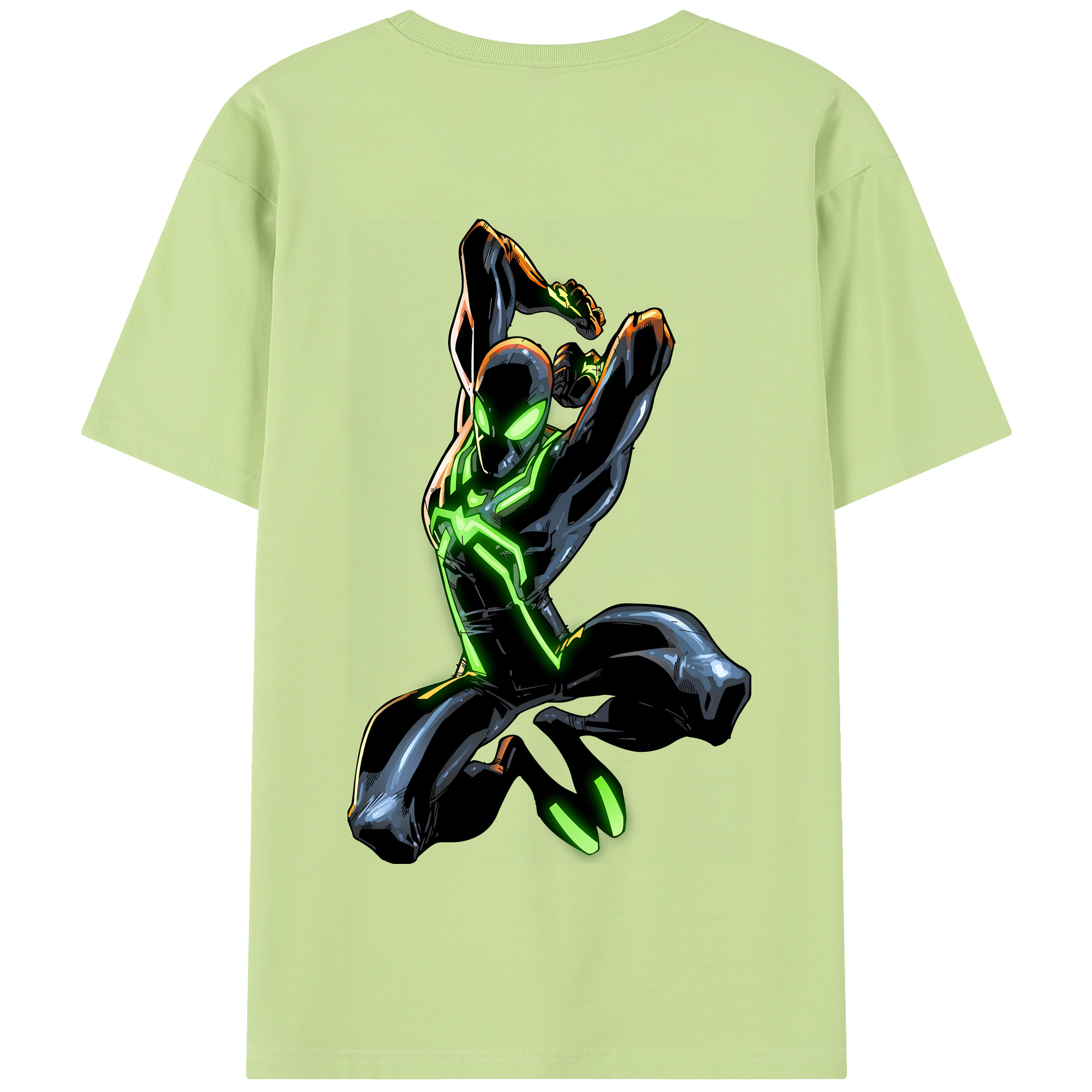 （画像用） Spider Man スパイダーマン 綿100％半袖Tシャツ（背面プリント）